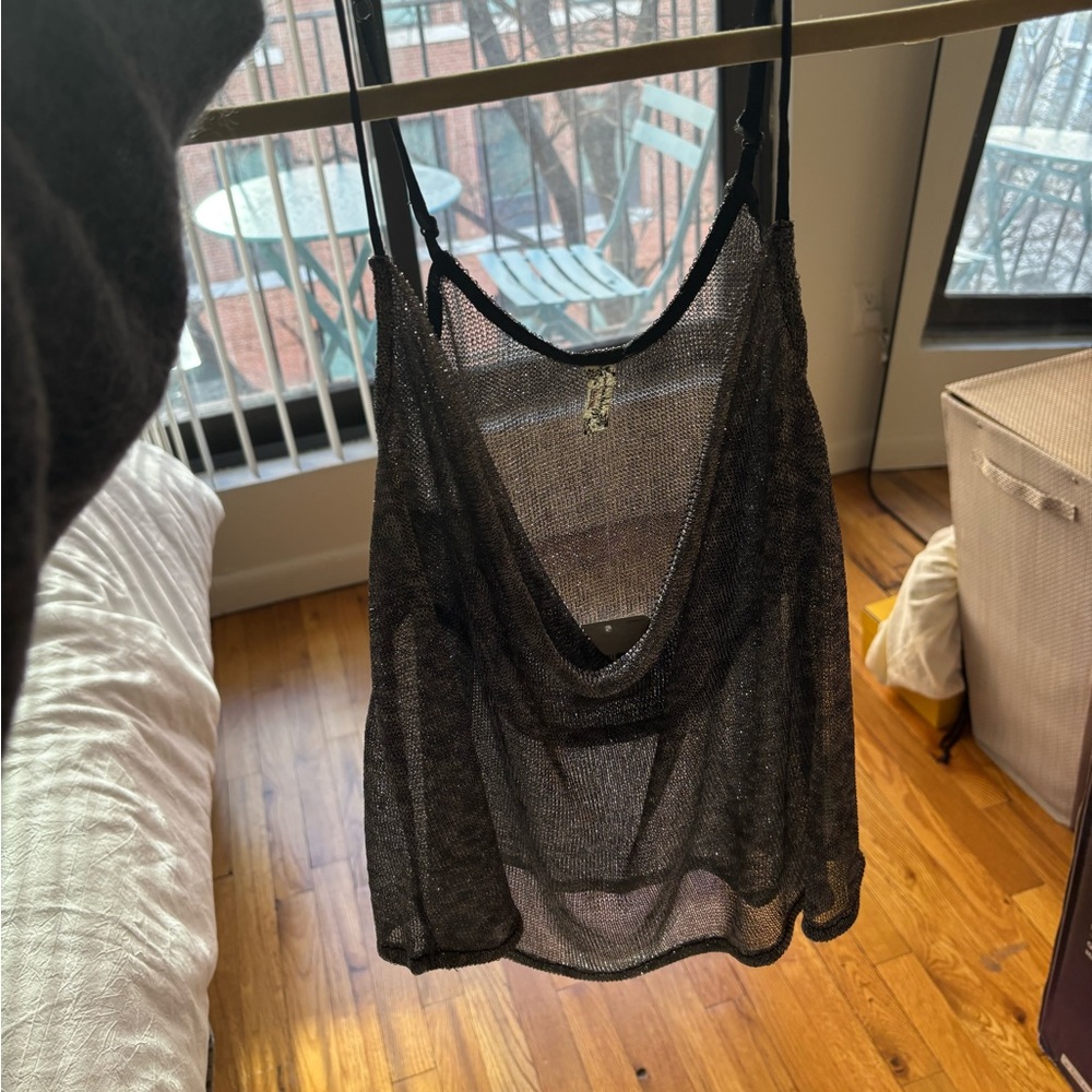 NWT Free People Grey Cowl Neck Tank